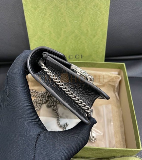 Gvc*1 Dionysus Mini Bag Black Leather Size 16.5*4.5*10CM