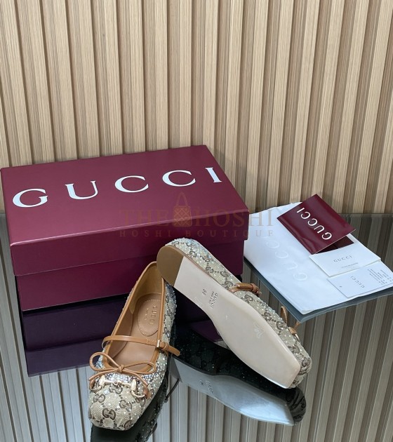 Gvc*1 Fall Crystal GG PlatformFlats Loafer Rhinestone 35-42 Master Quality