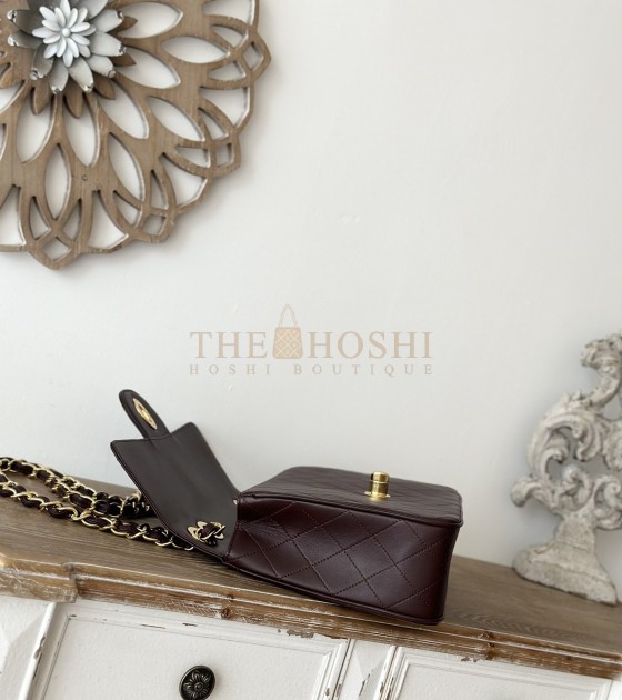 Ch**el Classic Flap Jumbo Bag Lambskin  Brown Size 30×21×8cm Master Quality