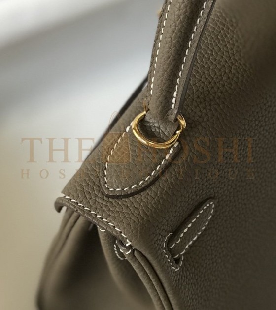 H**me5 Kelly 28 Togo Leather Graphite Grey Gold Hardware 28cm Handmade Master Quality