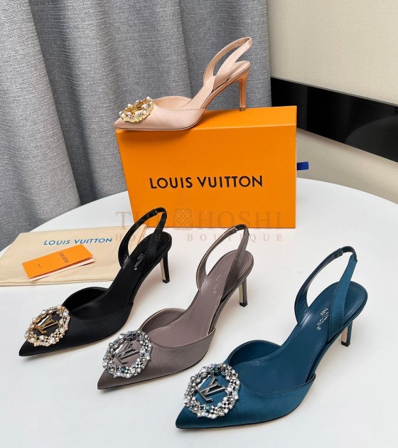 L0vis Vvtt0n LV Silk Heels 100% Black Women