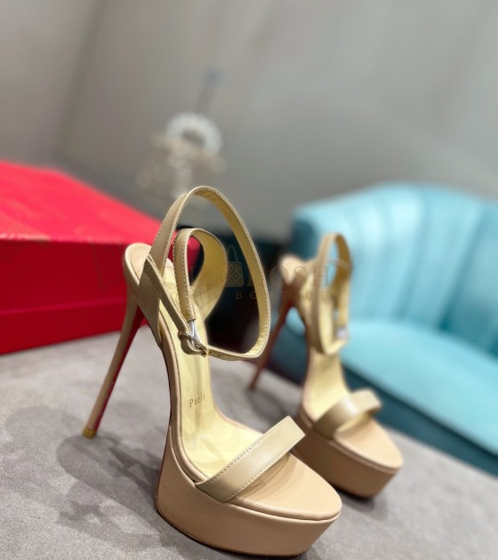 Chr1st1an Louboutin CL Black Loubi Queen Alta Sandals 150MM Master Quality