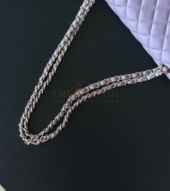 Ch**el Classic Flap Small Bag Lambskin Purple Size 25.5×15.5×6.5cm Master Quality