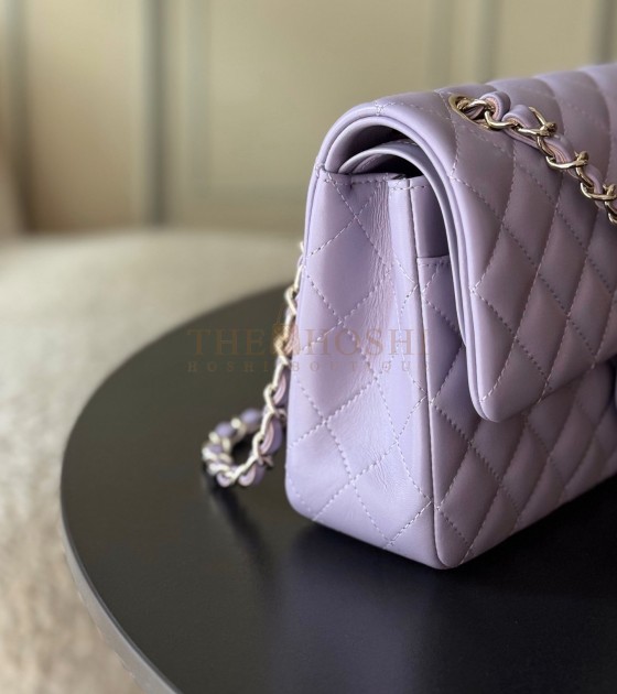 Ch**el Classic Flap Small Bag Lambskin Purple Size 25.5×15.5×6.5cm Master Quality