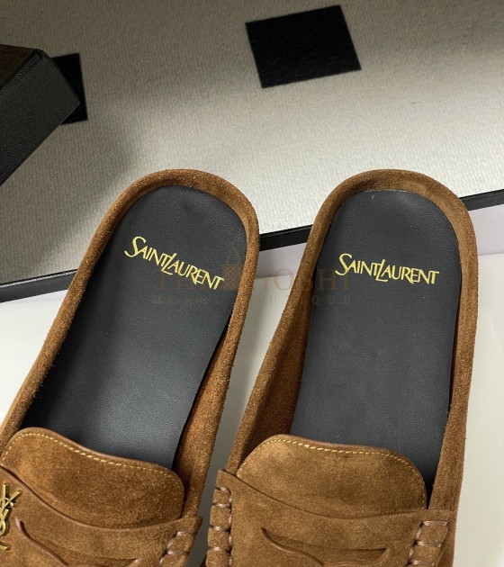 Sa1nt Lau*nt Y51 Le Loafer Suede Eel Texture Mule Master Quality