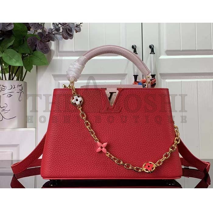 L0vis Vvtt0n LV Women Capucines MM Handbag Rose Pink Taurillon Leather Master Quality