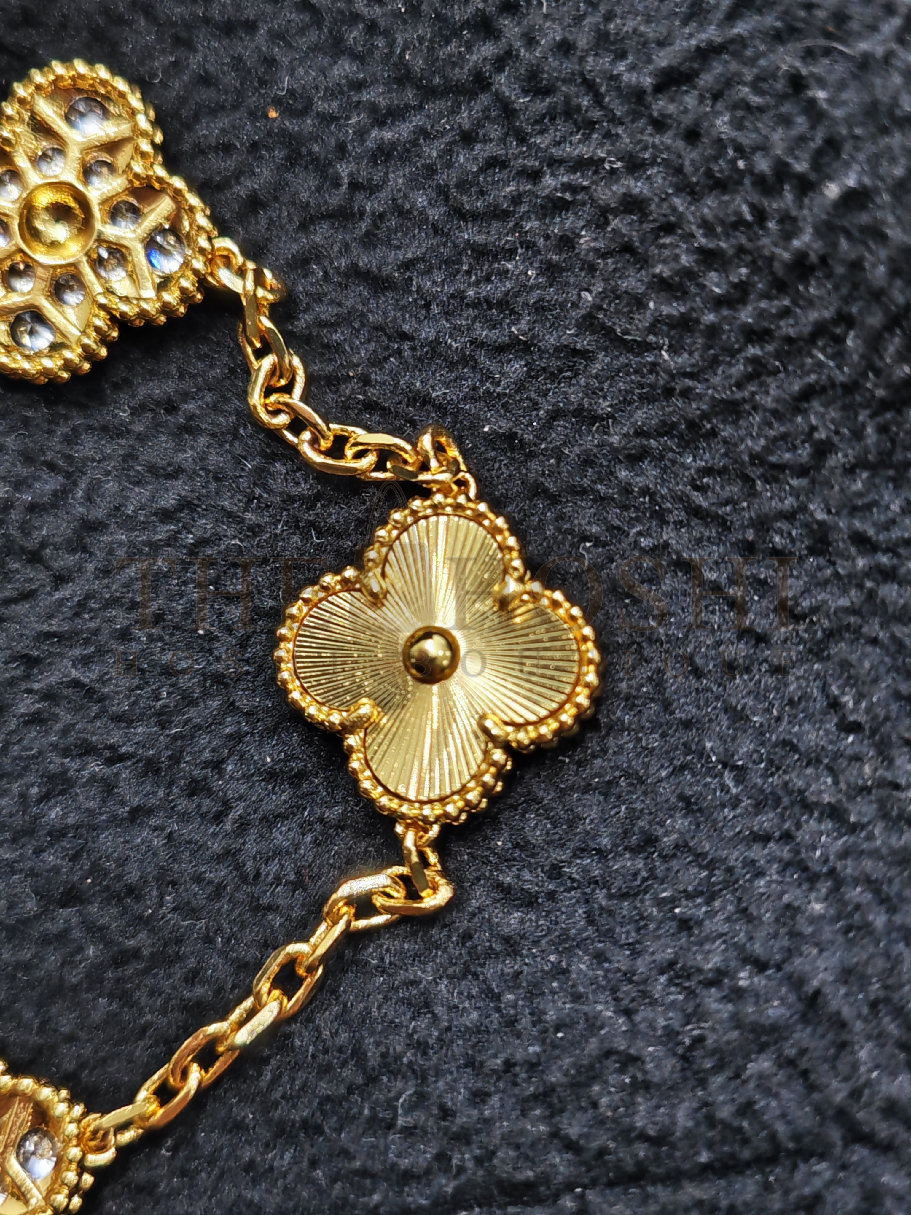 V*n Cl**f Bracelet replica, Vintage Alhambra bracelet Dupe, 5 motifs Master Quality