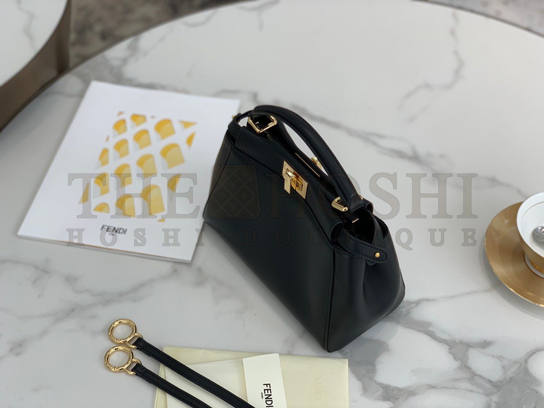 F**di Peekaboo Mini Bag In Black Nappa Leather Master Quality