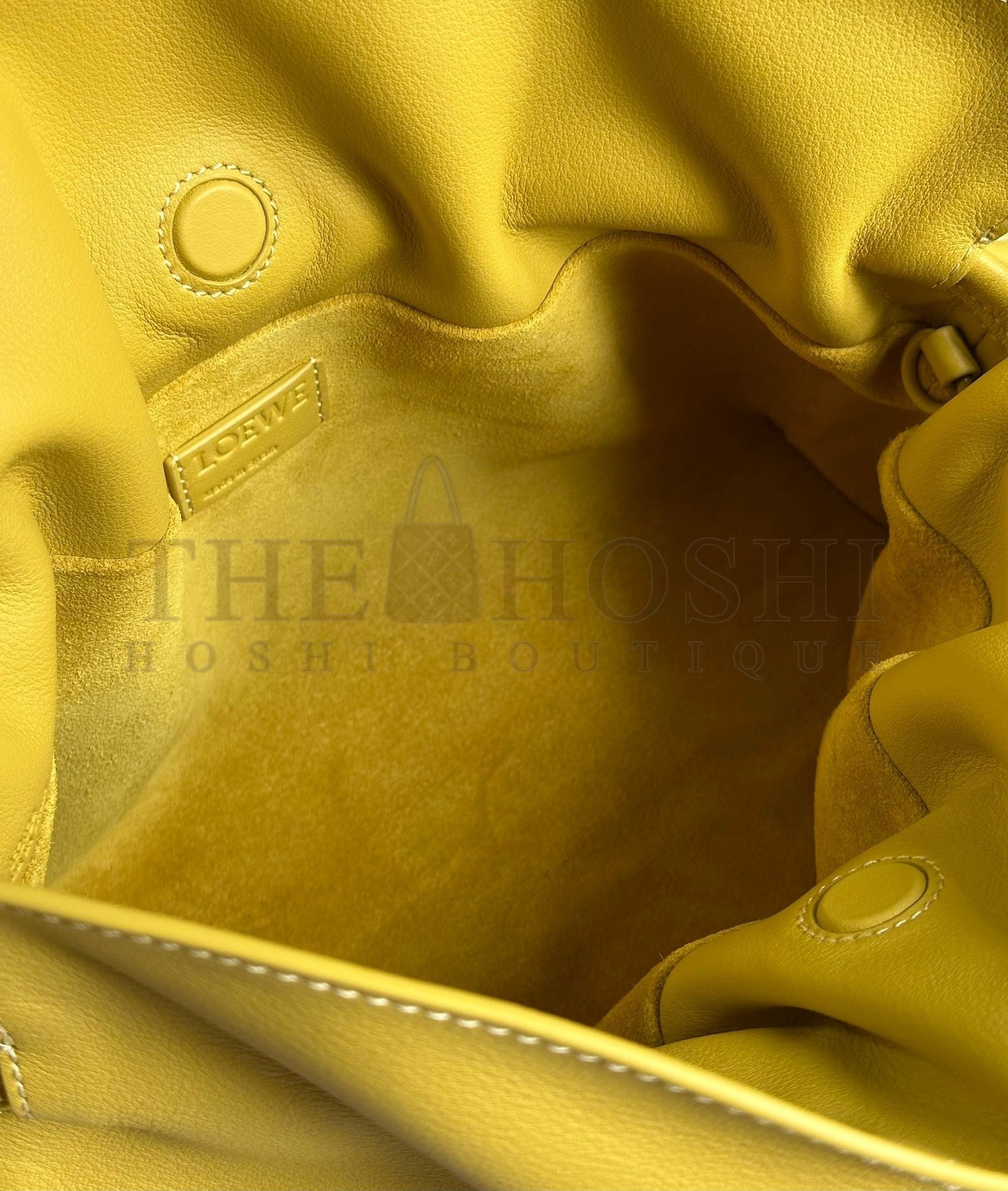 L0ew* Flamenco Clutch Bag In Pale Yellow Leather Master Quality