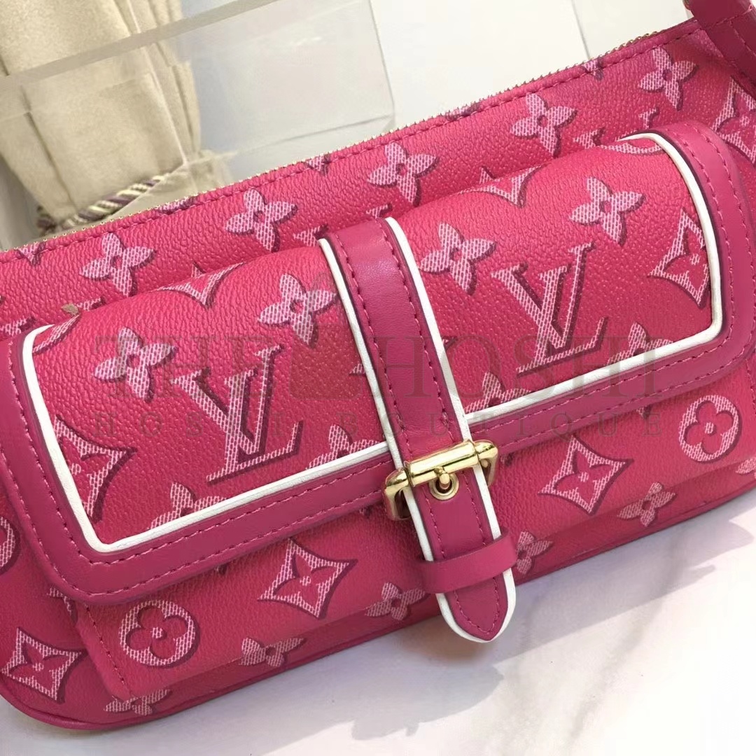 L0vis Vvtt0n LV Women Maxi Multi Pochette Accessoires Handbag Fuchsia Pink Monogram Coated Canvas Master Quality