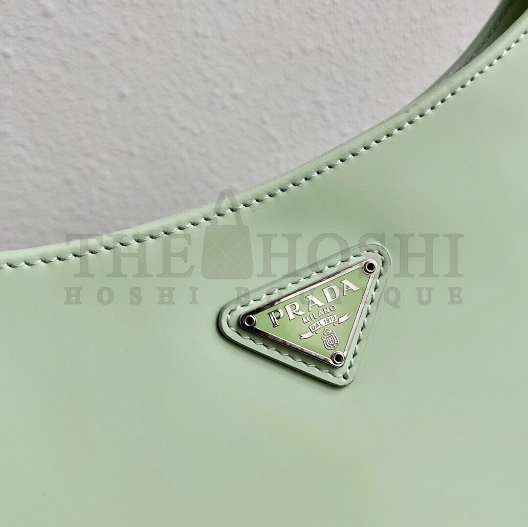 Pra*a Cleo Small Shoulder Bag In Aqua Brushed Leather Master Quality