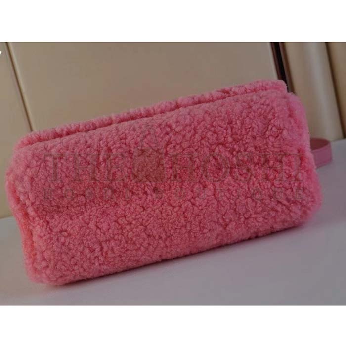 L0vis Vvtt0n LV Women Twist MM Handbag Pink Shearling Smooth Calfskin Leather Master Quality