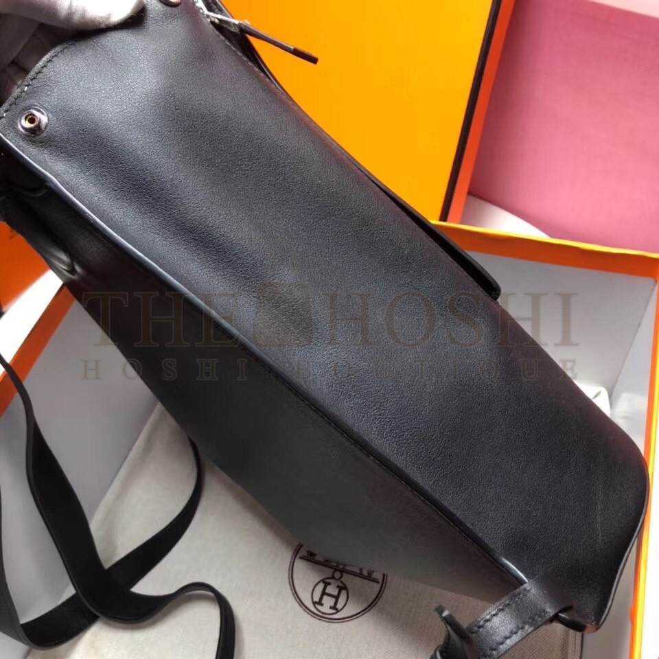 H**me5 GR24 Backpack In Black Swift Calfskin Master Quality