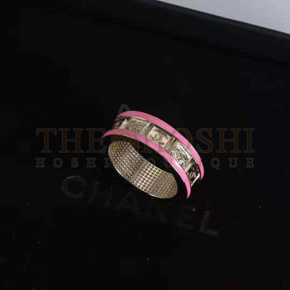 Ch**el Women Ring in Metal-Pink Master Quality