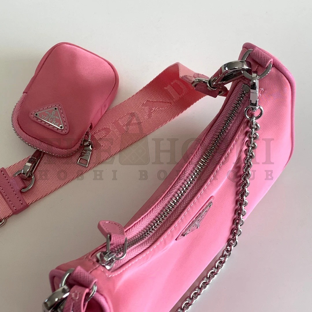 Pra*a Re-Edition 2005 Shoulder Bag In Pink Re-Nylon Master Quality