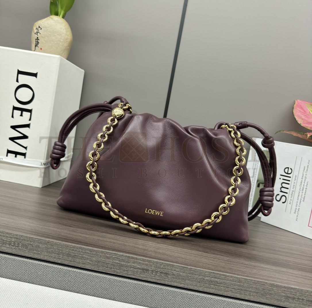 L0ew* Flamenco Purse bag in mellow nappa lambskin mini（23X17X5.5 cm） small（30X20X10.5 cm） Master Quality