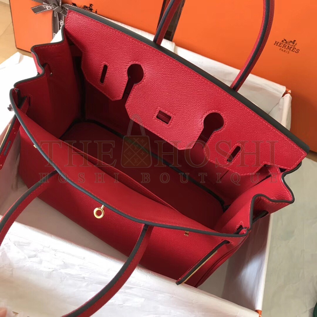 H**me5 Red Birkin 30cm Epsom Handmade Bag Master Quality