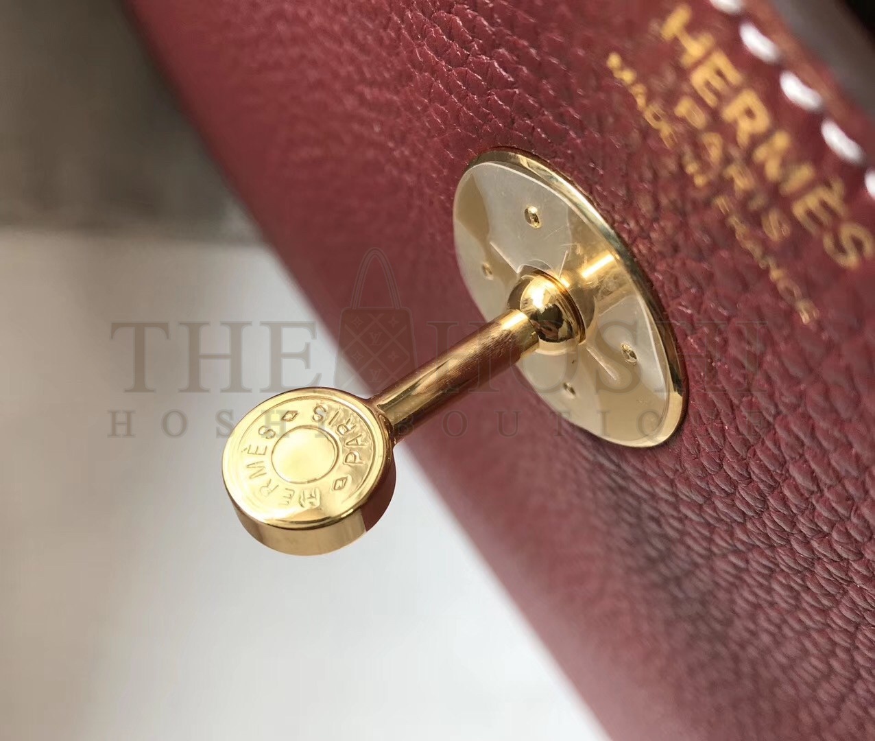 H**me5 Lindy 30cm Bag In Bordeaux Clemence Leather Master Quality