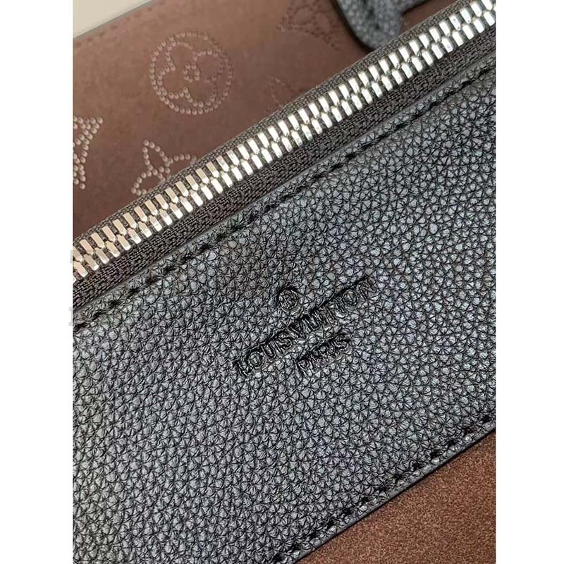 L0vis Vvtt0n LV Women Bella Tote Black Mahina Perforated Calfskin Master Quality