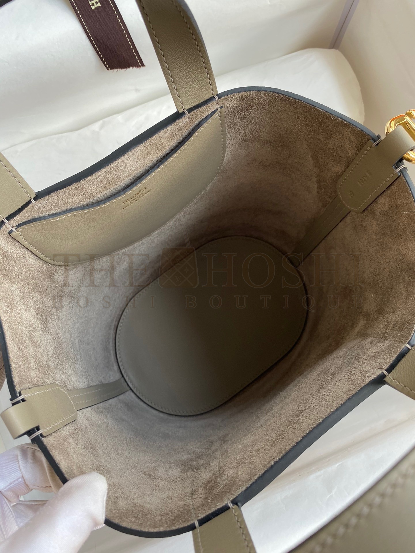 H**me5 In The Loop 18 Handmade Bag in Gris Asphalt Clemence Leather Master Quality