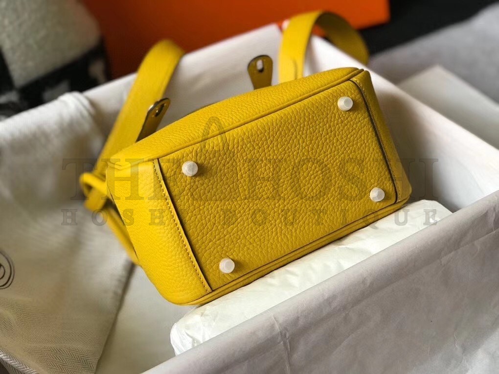 H**me5 Mini Lindy Bag In Yellow Clemence Leather Master Quality