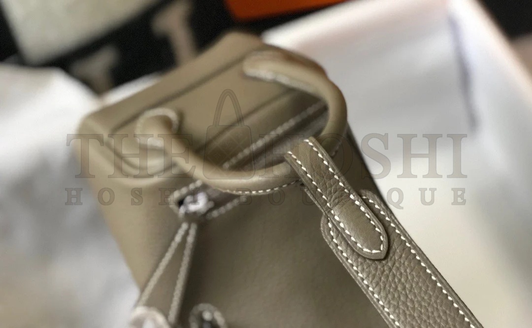 H**me5 Lindy Mini Bag In Taupe Clemence Leather PHW Master Quality