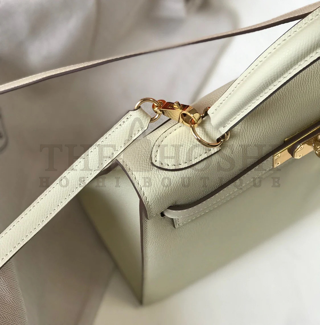 H**me5 Kelly 32cm Sellier Bag in Craie Epsom Calfskin GHW Master Quality