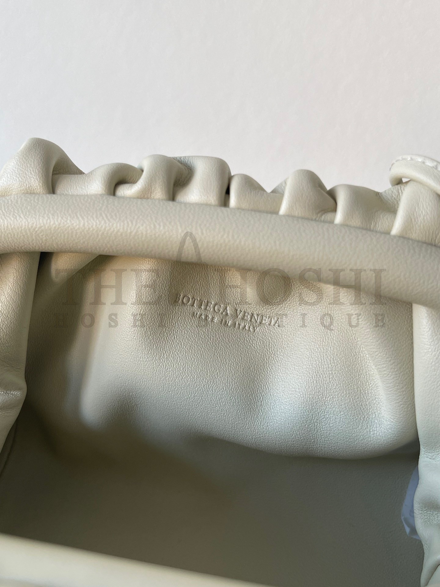 B0tt*ga Ven*ta Mini Pouch with Strap in Ivory Calfskin Master Quality