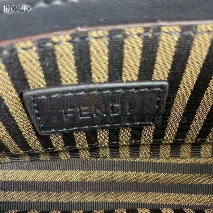 F**di Women FF Baguette Phone Pouch Black Silk Pouch Master Quality