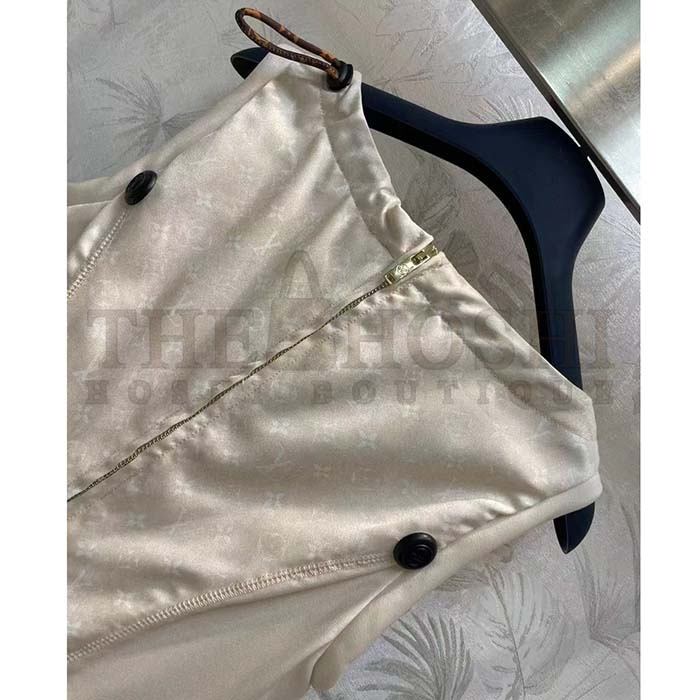 L0vis Vvtt0n LV Women Drawstring Scuba Dress Pinkish Beige Regular Fit 1AFCI8 Master Quality