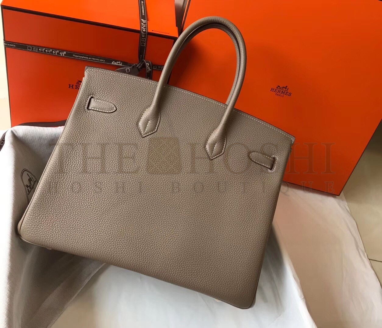 H**me5 Grey Clemence Birkin 35cm Bag Master Quality