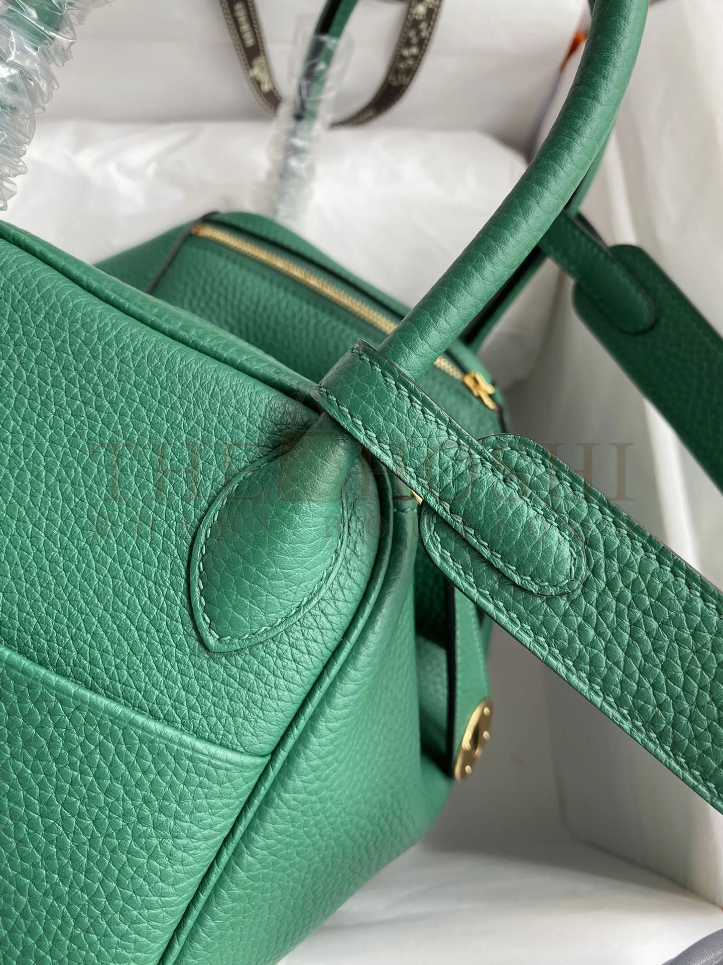 H**me5 Lindy 30 Handmade Bag In Malachite Clemence Leather Master Quality