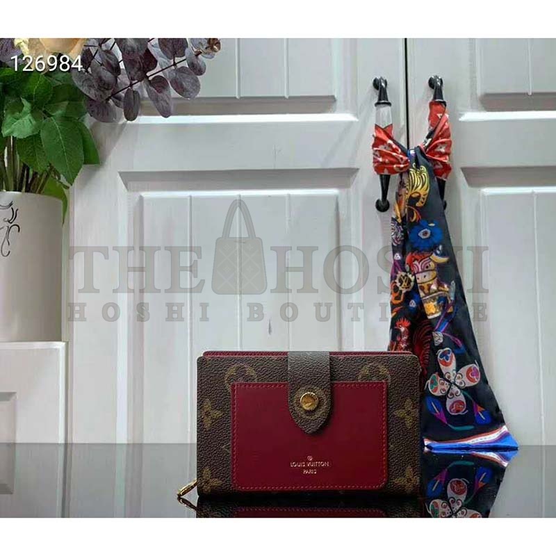 L0vis Vvtt0n LV Women Juliette Wallet Monogram Coated Canvas-Rose Master Quality