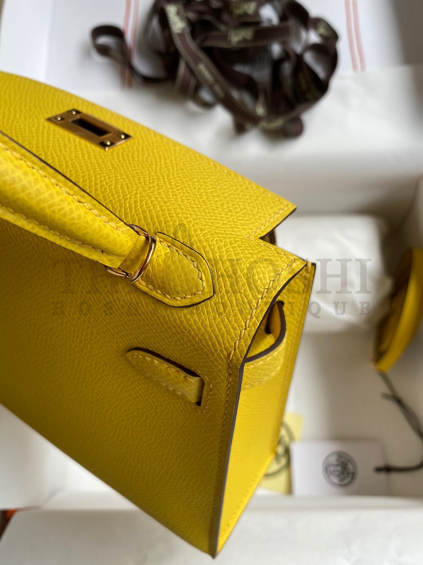 H**me5 Kelly Mini II Sellier Handmade Bag In Jaune de Naples Epsom Calfskin Master Quality