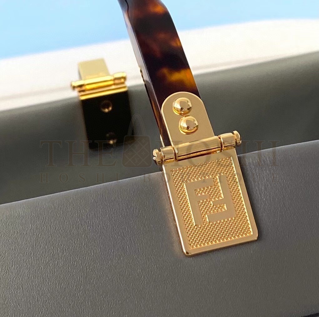 F**di Sunshine Medium Tote Bag In Grey Calfskin Master Quality