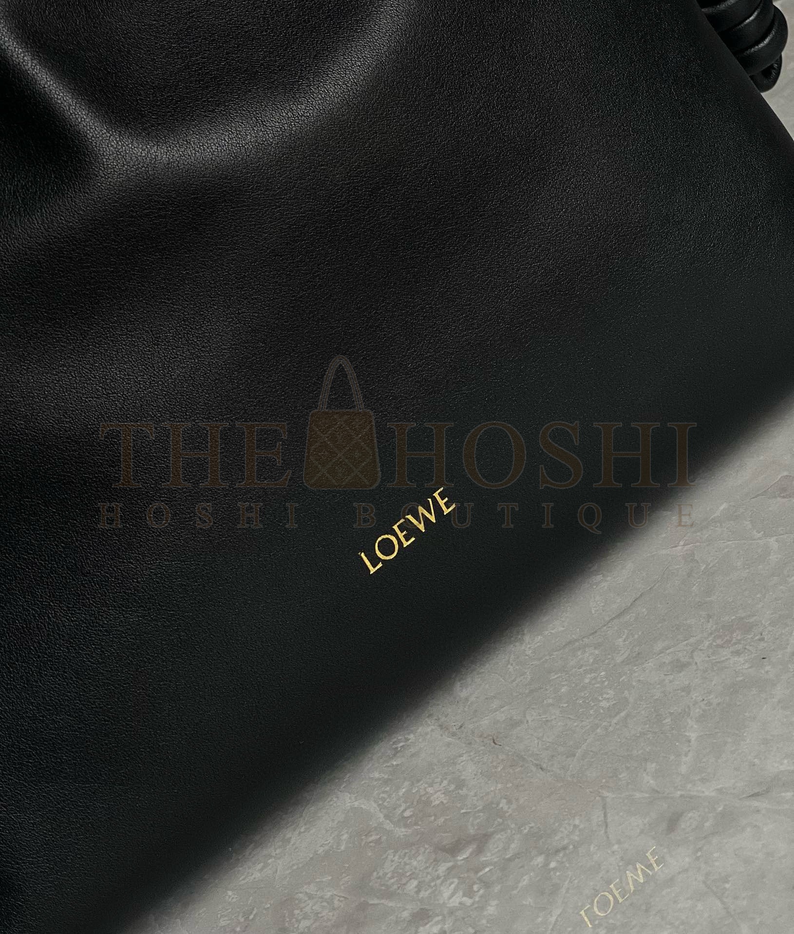 L0ew* Flamenco Clutch Bag in Black Nappa Calfskin Master Quality