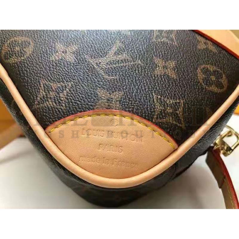 L0vis Vvtt0n LV Women Deauville Mini Handbag Monogram Coated Canvas-Brown Master Quality