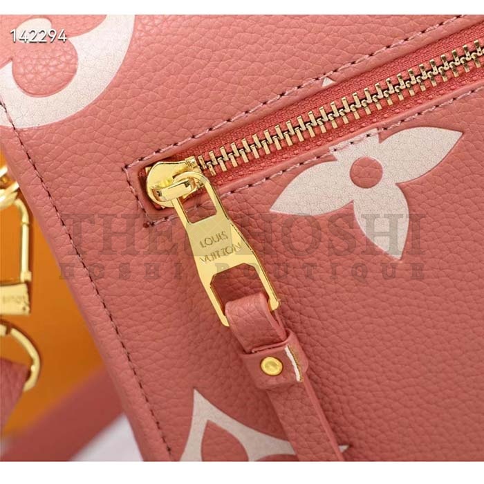 L0vis Vvtt0n LV Women Pochette Métis Handbag Trianon Pink Cream Embossed Grained Cowhide Master Quality