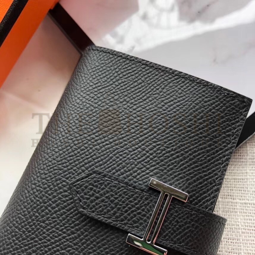 H**me5 Bearn Mini Wallet In Black Epsom Leather Master Quality