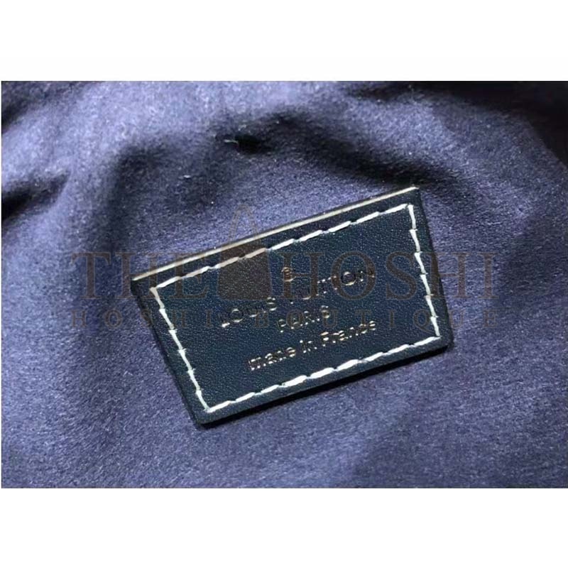 L0vis Vvtt0n LV Women Half-Moon Loop Baguette Handbag Navy Blue Denim Jacquard Master Quality