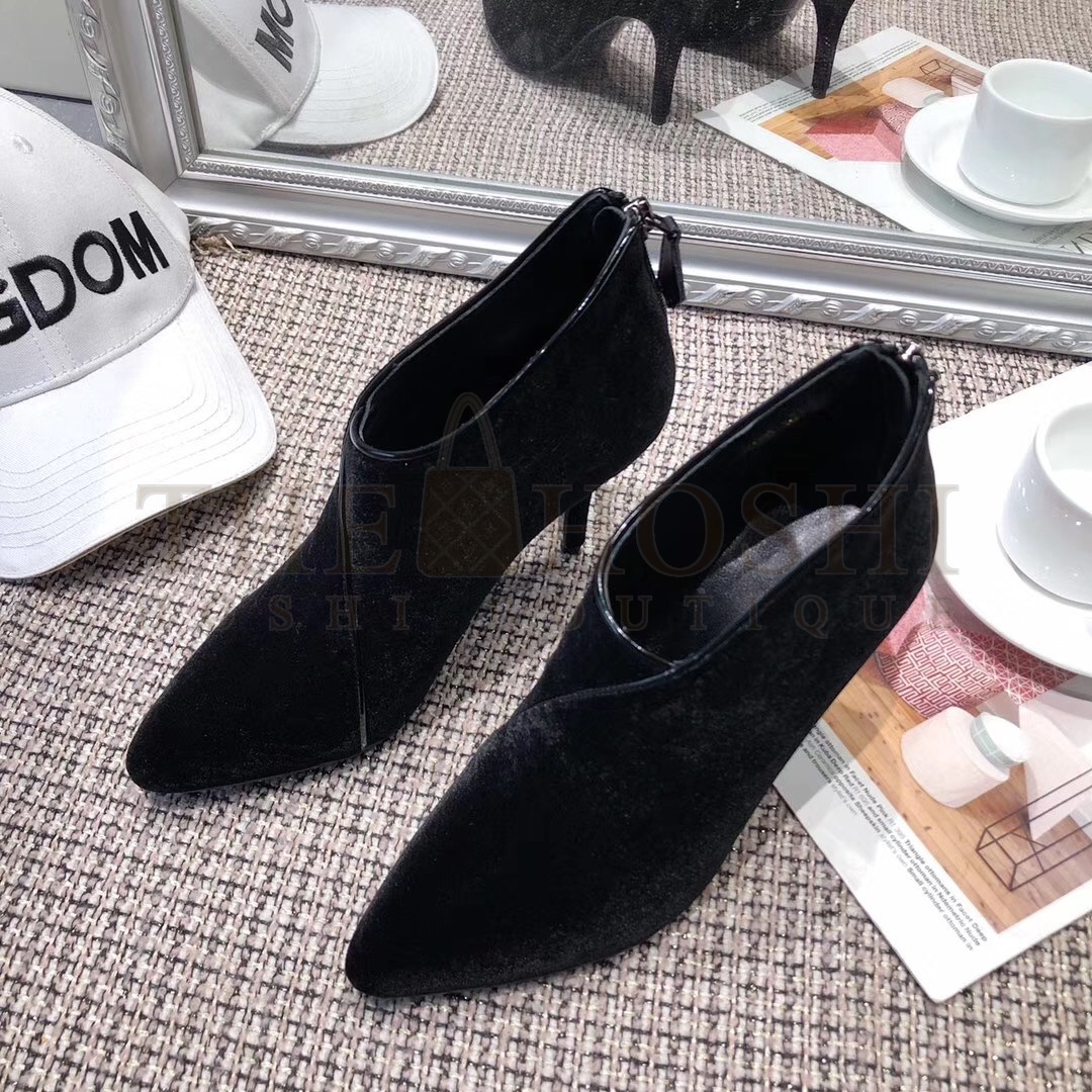 H**me5 Virginia Ankle Boots In Black Velvet Master Quality