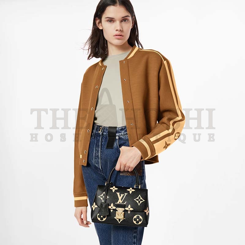 L0vis Vvtt0n LV Women Madeleine BB Handbag Black Beige Embossed Grained Cowhide Leather Master Quality