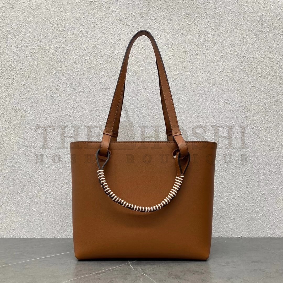 L0ew* Small Anagram Tote In Brown Calfskin Master Quality