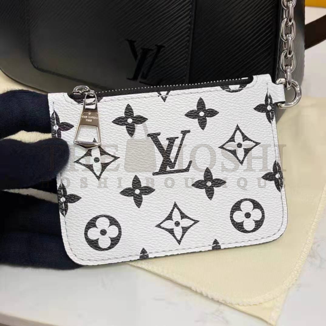 L0vis Vvtt0n LV Women Marelle Handbag Black Epi Grained Cowhide Leather Canvas Master Quality