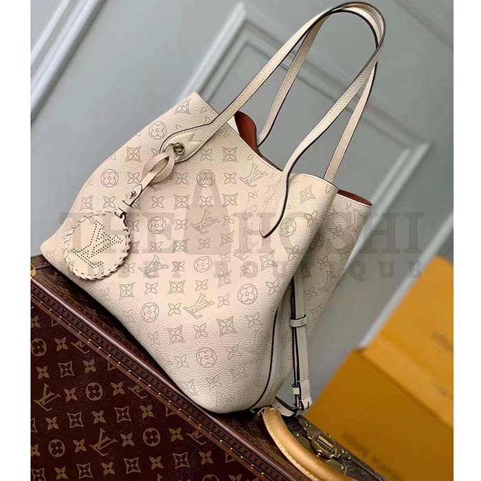 L0vis Vvtt0n LV Women Blossom MM Tote Bag Beige Mahina Perforated Calfskin Leather Master Quality