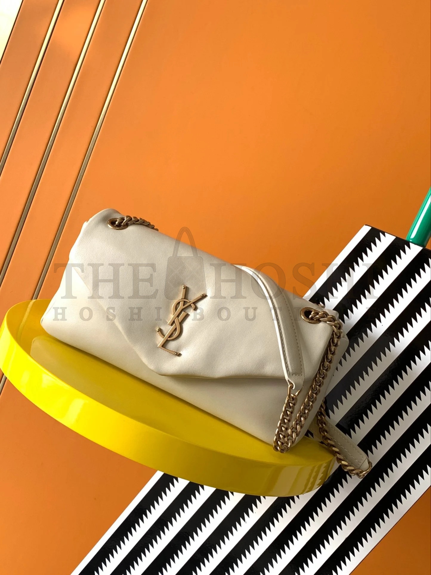 Sa1nt Lau*nt Calypso Shoulder Bag In White Lambskin Master Quality