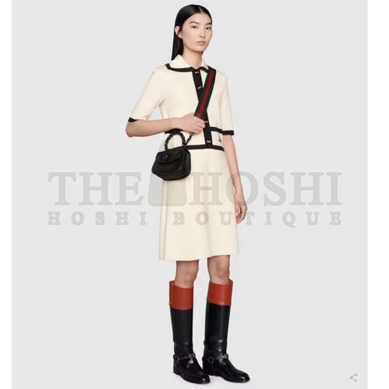 Gvc*1 Women Bamboo 1947 Mini Top Handle Bag Black Leather Bamboo Hardware Master Quality