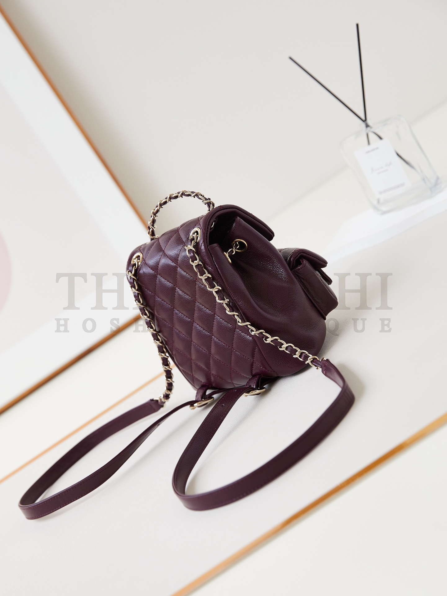 Calfskin Quilted Mini Duma Pockets Drawstring Backpack  Ch**el Master Quality