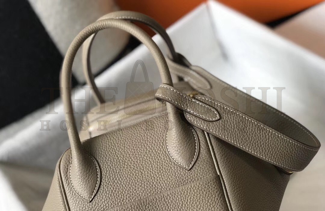 H**me5 Lindy 30cm Bag In Grey Clemence Leather Master Quality