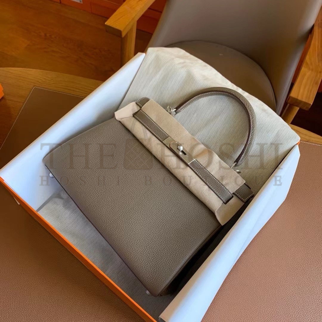 H**me5 Kelly Retourne 28 Handmade Bag In Taupe Togo Leather Master Quality